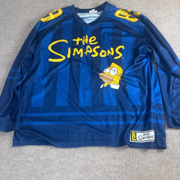 The Simpsons Blue Hockey Jersey Long Sleeve Shirt
Size: Medium 0078 - Picture 1 of 4